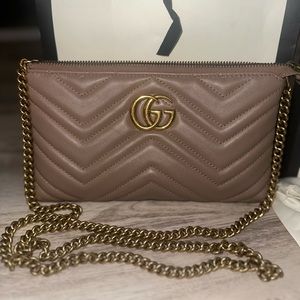 Gucci Marmont crossbody bag nude rose color